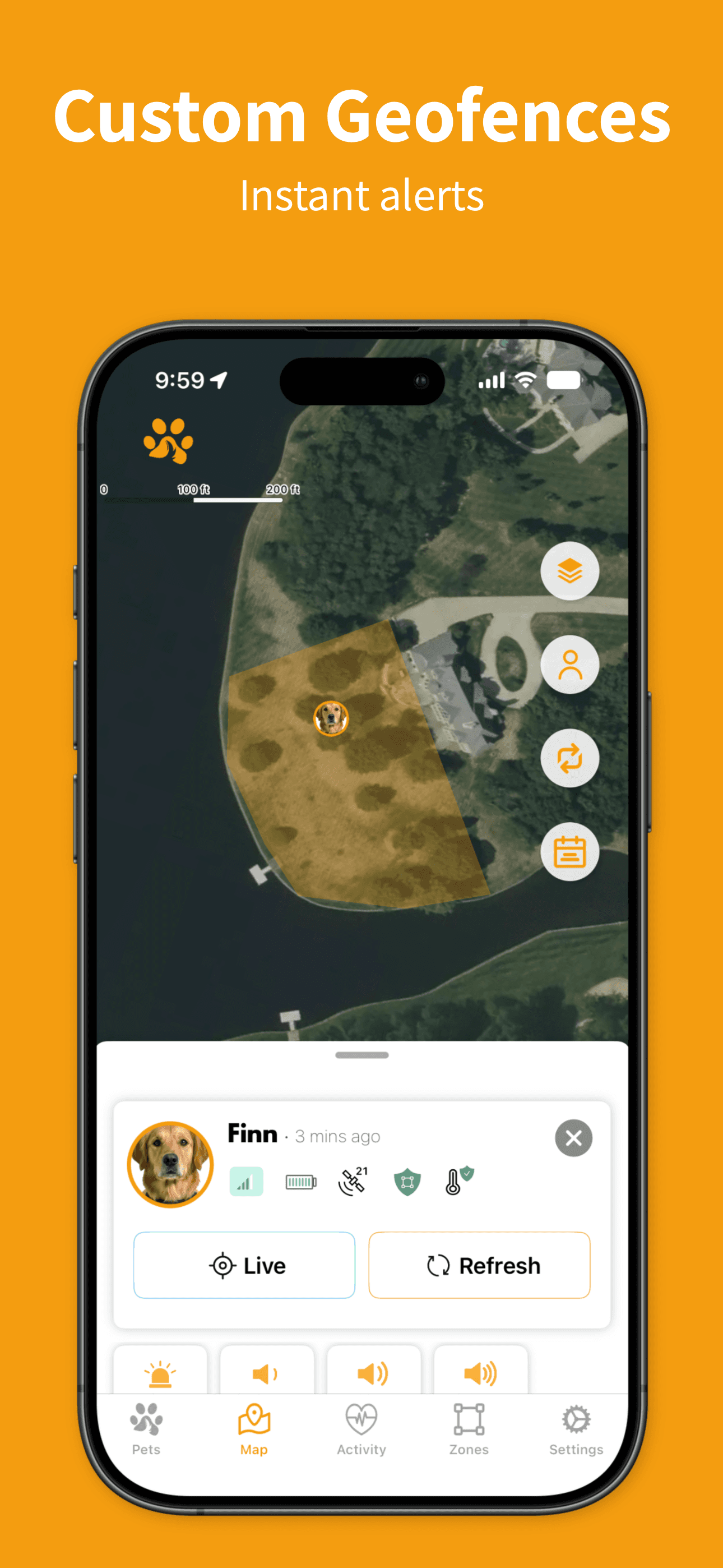 Safe zone management inside the ToughTail app
