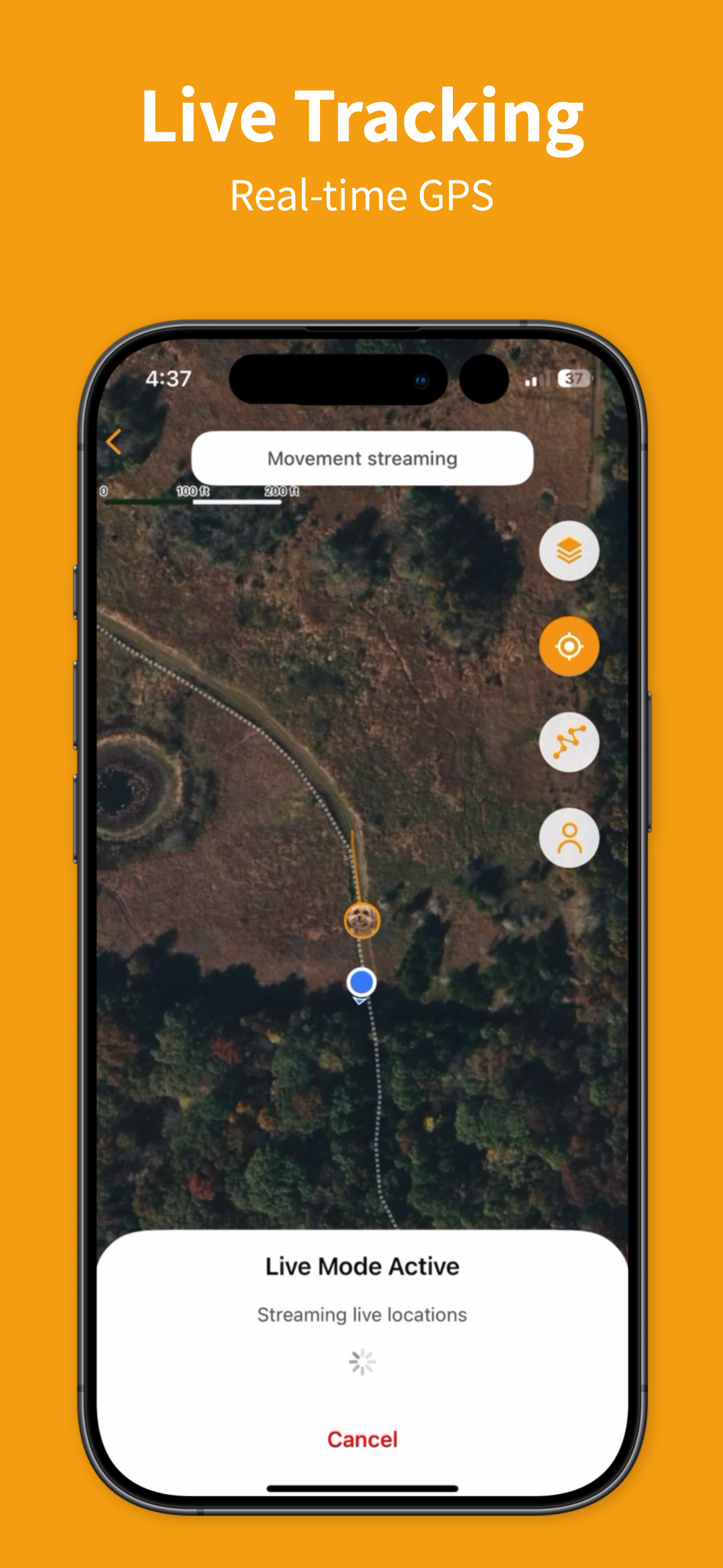 ToughTail™ map view with pet avatar and virtual fences.